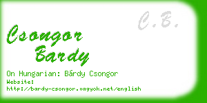 csongor bardy business card